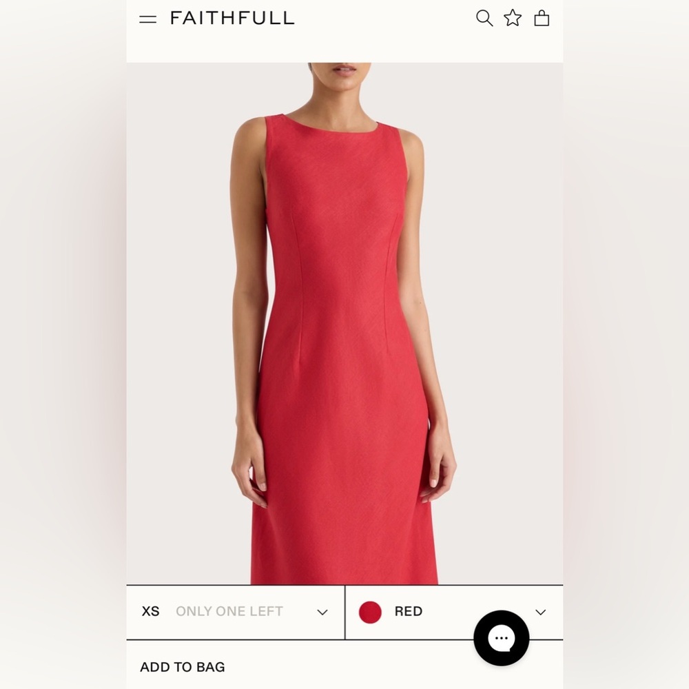 Faithfull linen Red Dress